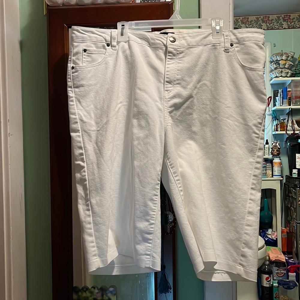 White Denim Capris